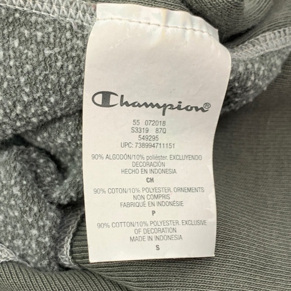 Champion Topstitch Crew Neck Sweatshirt - Olive Green, Size Small - Picture 6 of 9
